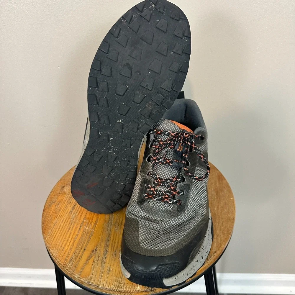 Kuru Atom Trail 103302120 Mens US 12 M Trail Running Shoes Gray Orange Sneakers